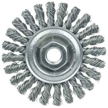 Cable Twist Knot Wire Wheel 4x22 .020x22 Steel Fill 5/8-11 UNC Nut E399115