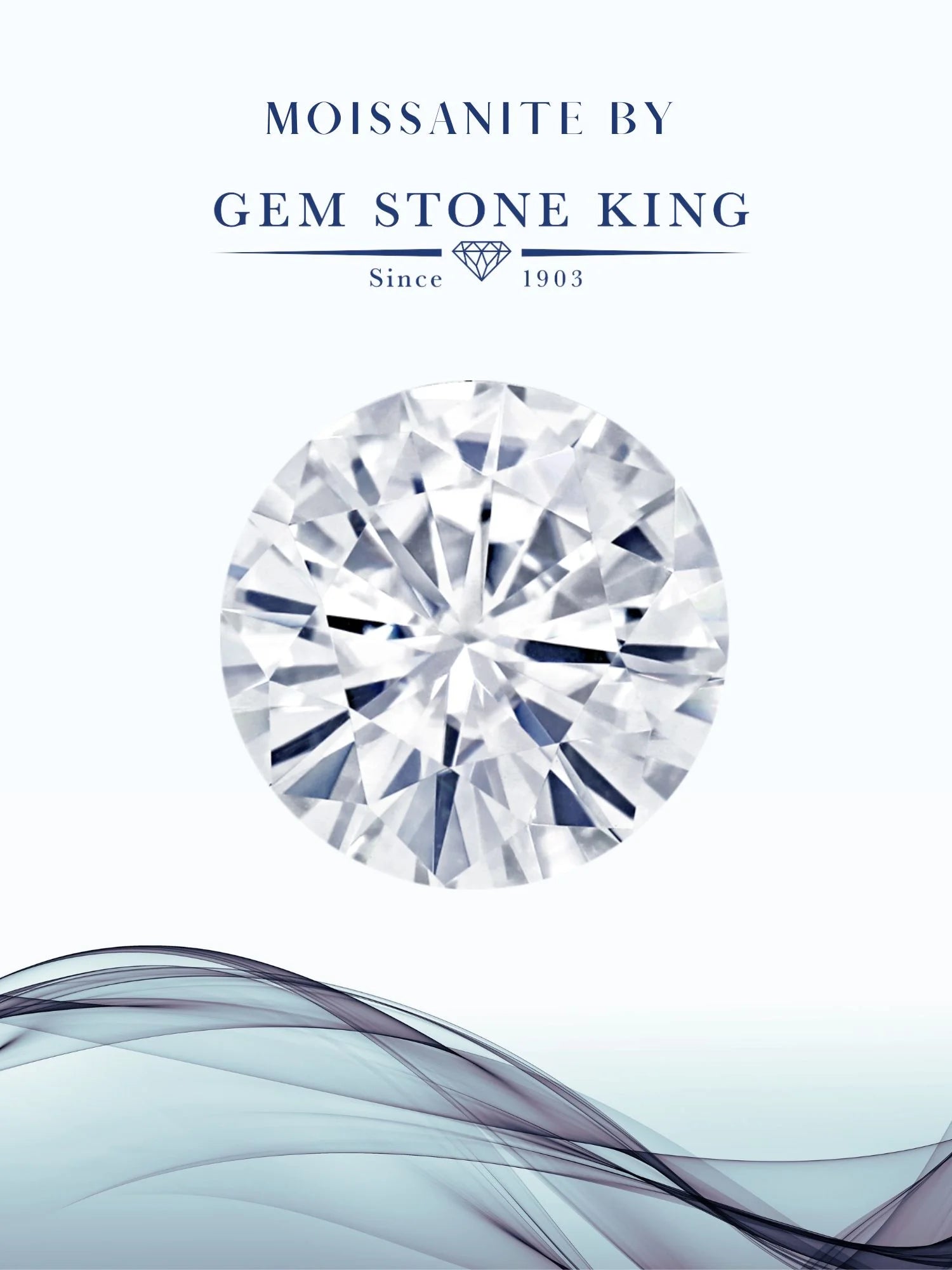 14K White Gold White Moissanite Stud Earrings (2.00 Cttw, Round 6.5MM) E7736