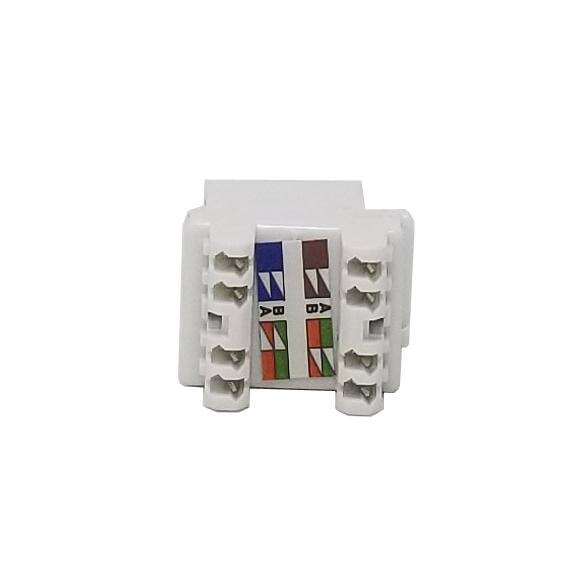 100 Pack Cat6 White Network Ethernet Keystone Jack 180 Degree B72560