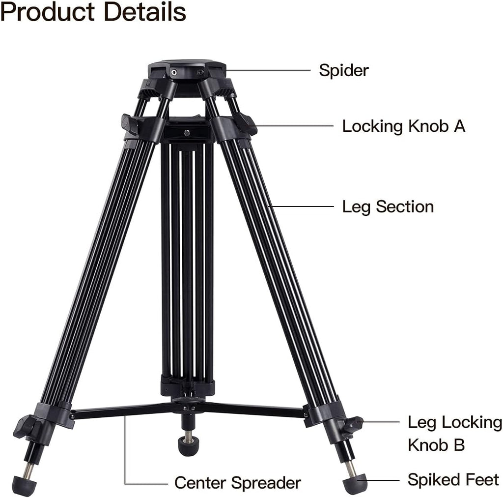 Heavy Duty Video Tripod with Fluid Head I34246