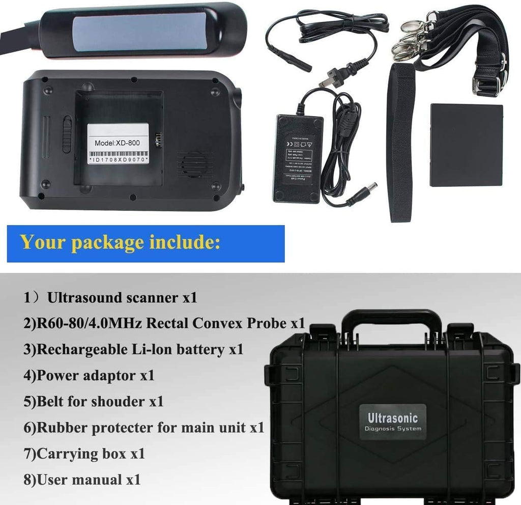 Portable Digital Veterinary Ultrasound Scanner with 4.0MHz Rectal Convex Probe F860488
