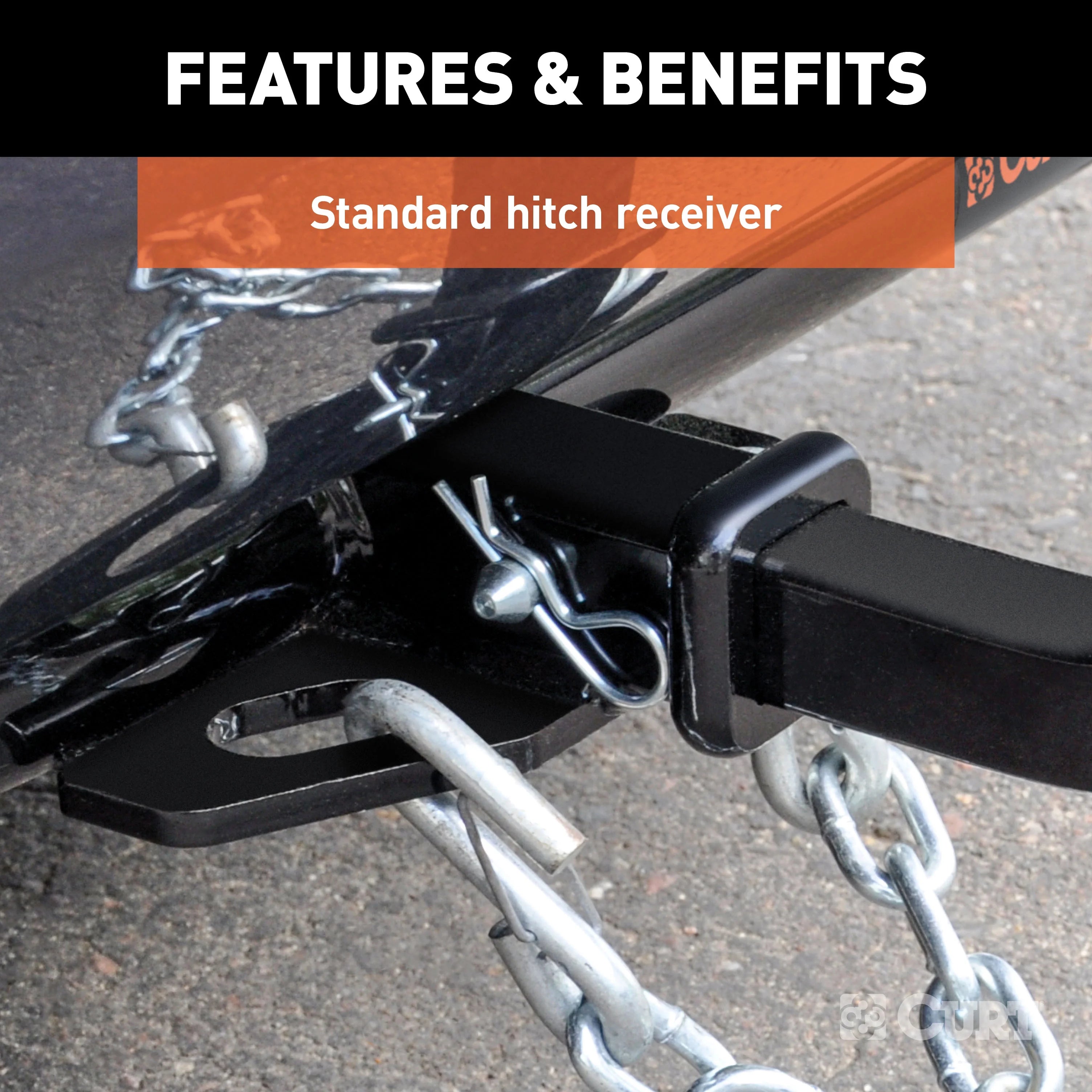 Class 2 Trailer Hitch with Installation Hardware, Pin & Clip E42663