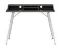 White Marbled Secretary Desk with Storage Hutch W735670