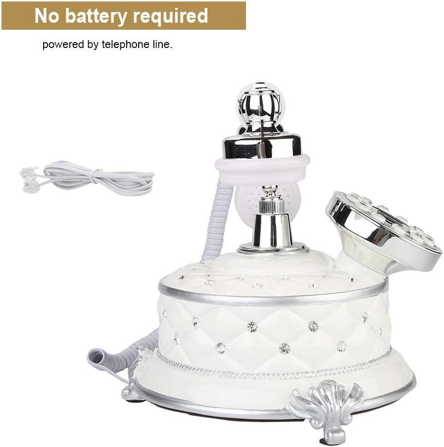 Retro Rotary Dial Antique Landline Phone, LCD Display, Caller ID, Pack of 2 C390