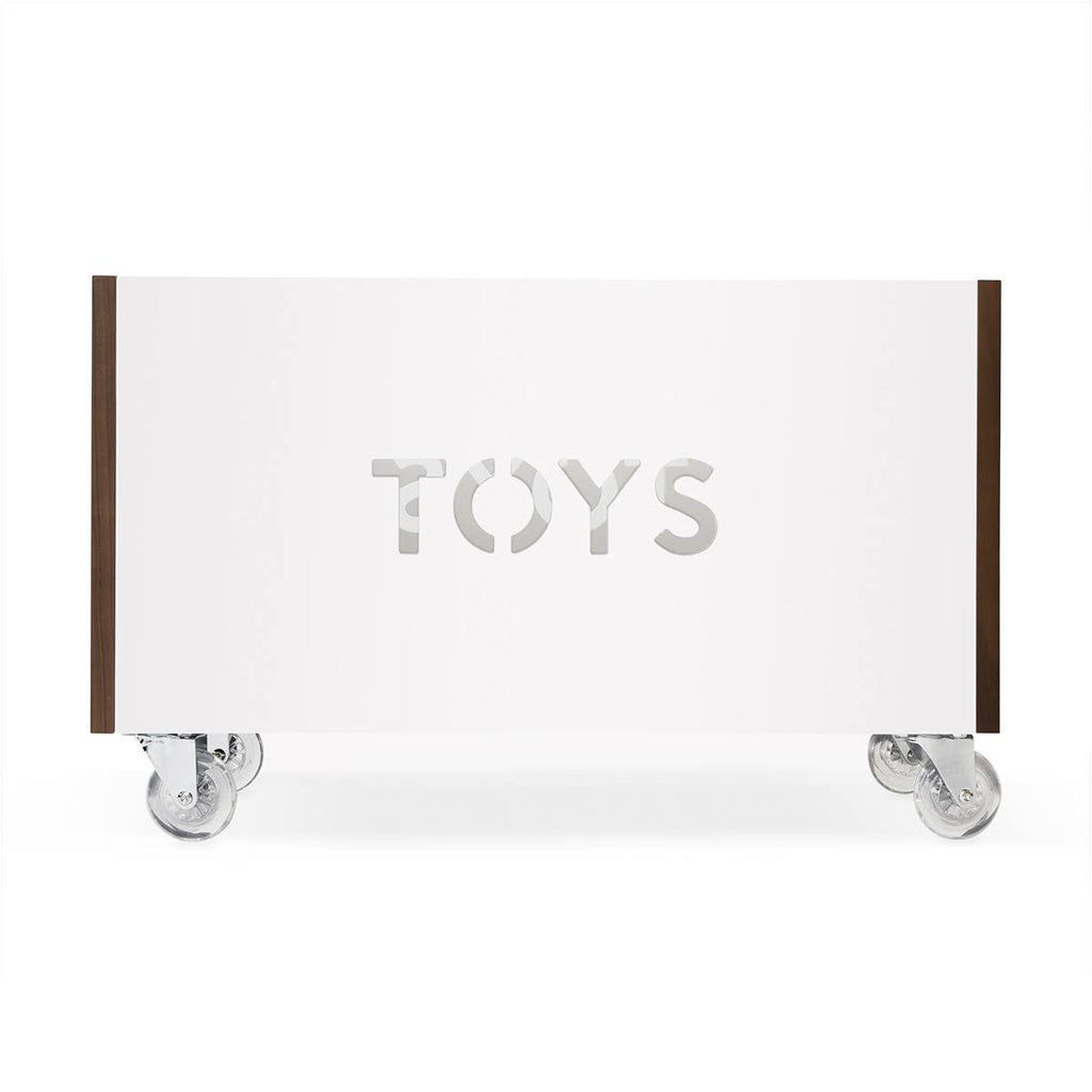 Walnut Pink Toy Box Chest on Casters G880969