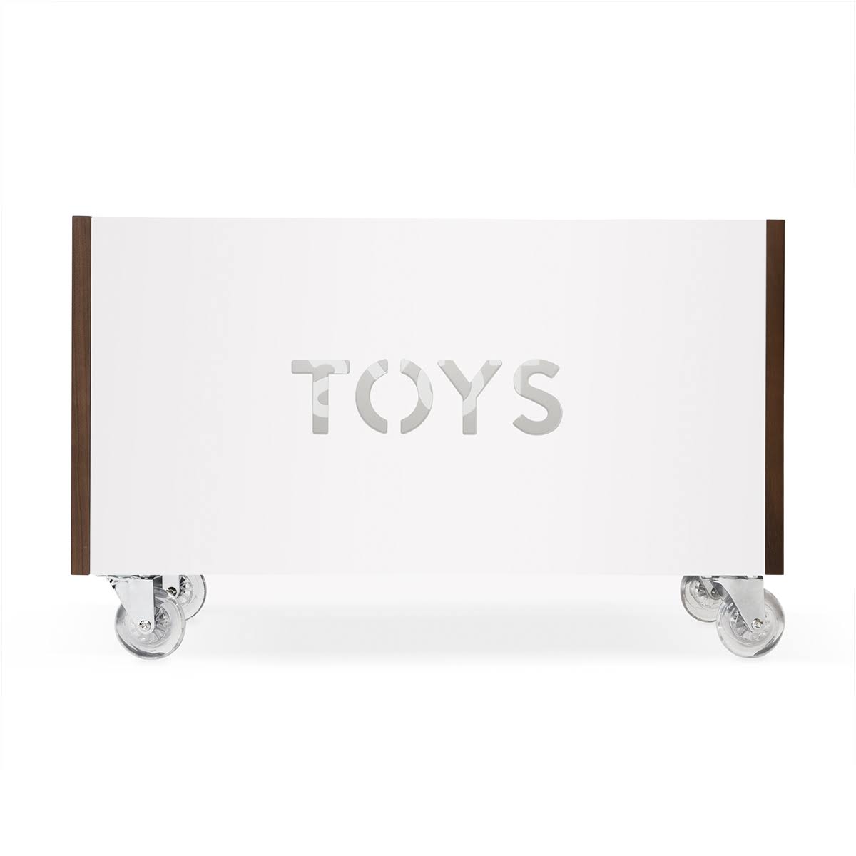 Walnut Pink Toy Box Chest on Casters G880969