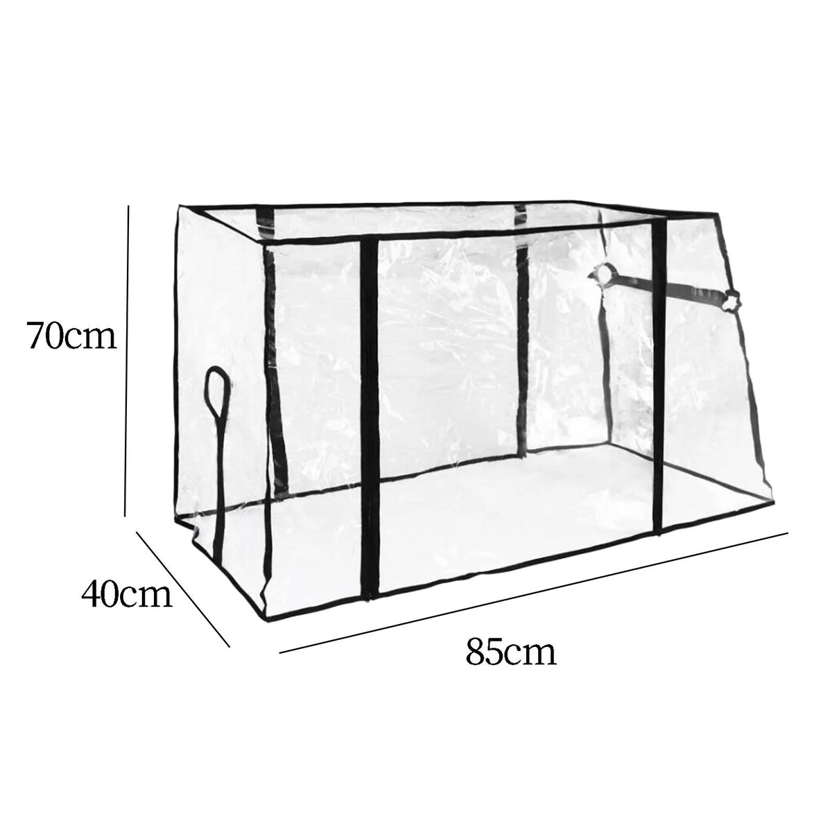 Collapsible Wagon Cart Waterproof Cover Canopy Transparent PVC 33x15.7x27.6inch Portable Dustproof Rainproof A53580