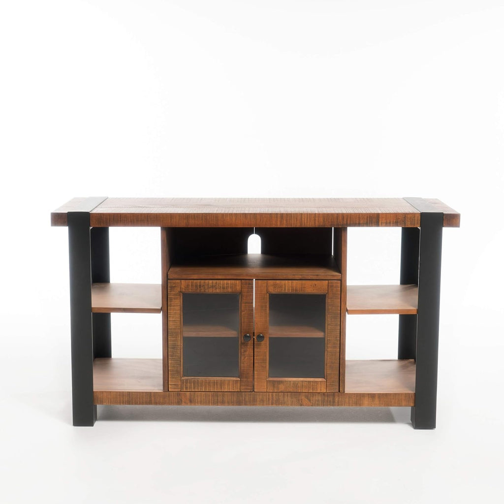 Natural Wood TV Console with Cabinets S565