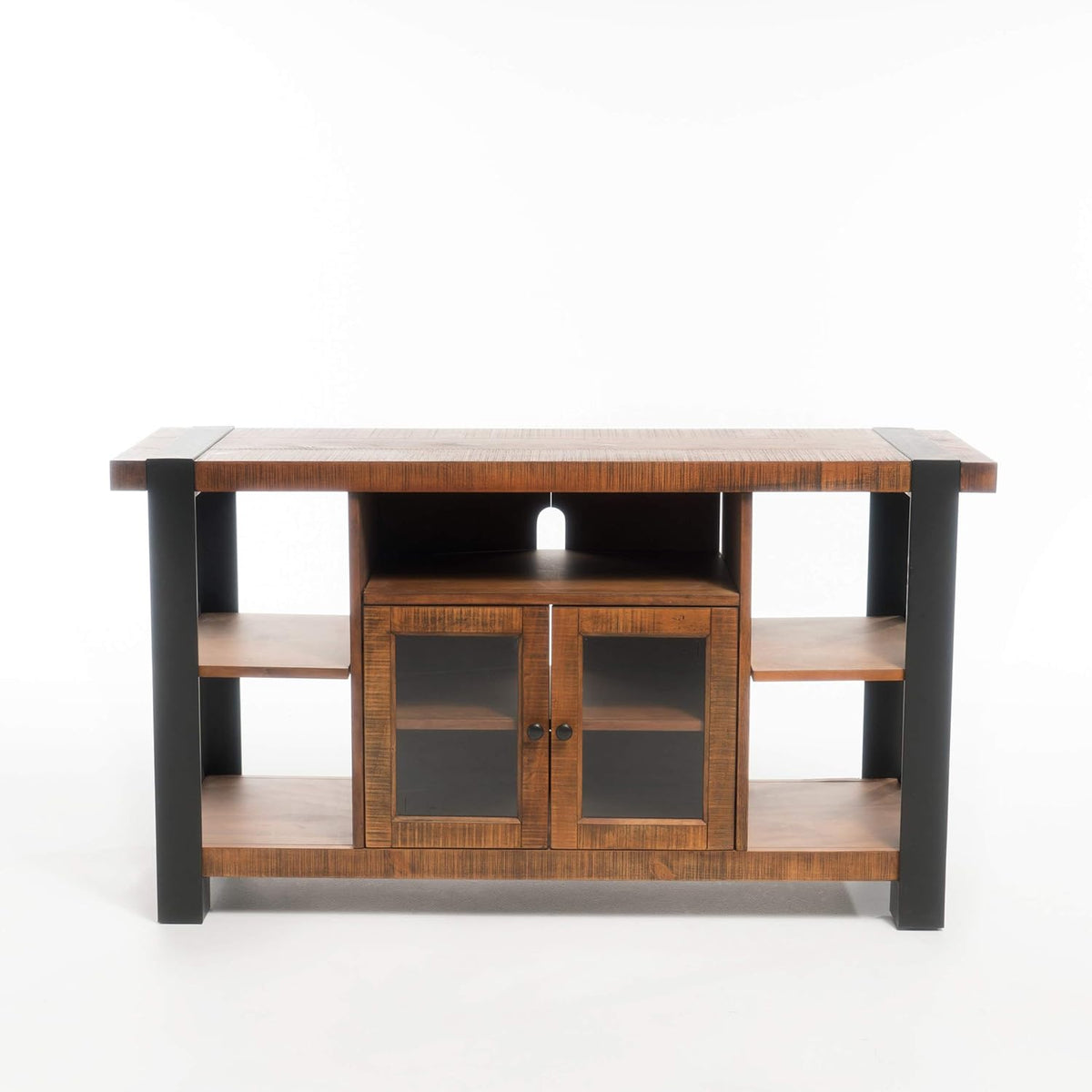 Natural Wood TV Console with Cabinets S565