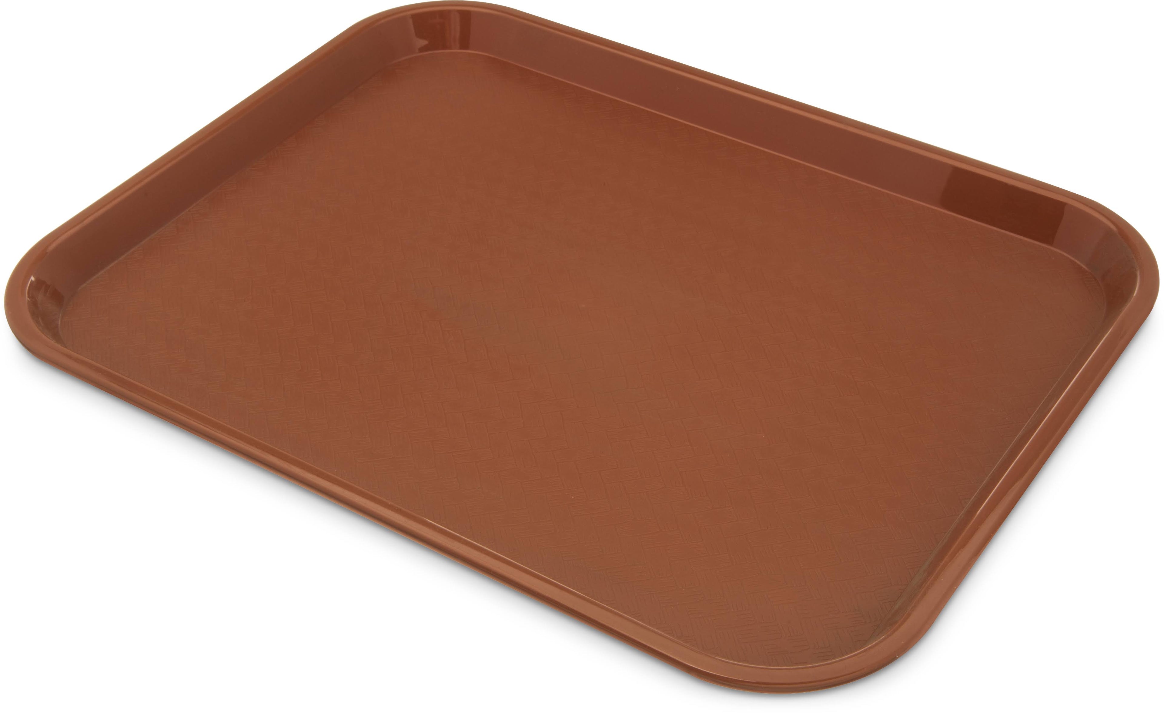 Cafe Brown Polypropylene Basketweave Tray Z743