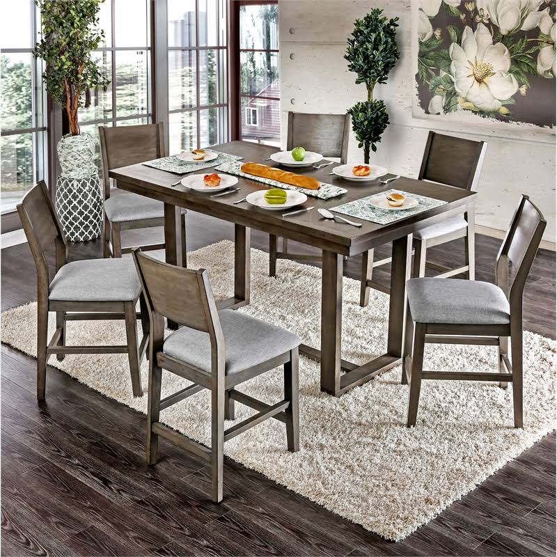 Gray Wood Counter Dining Table Y92457