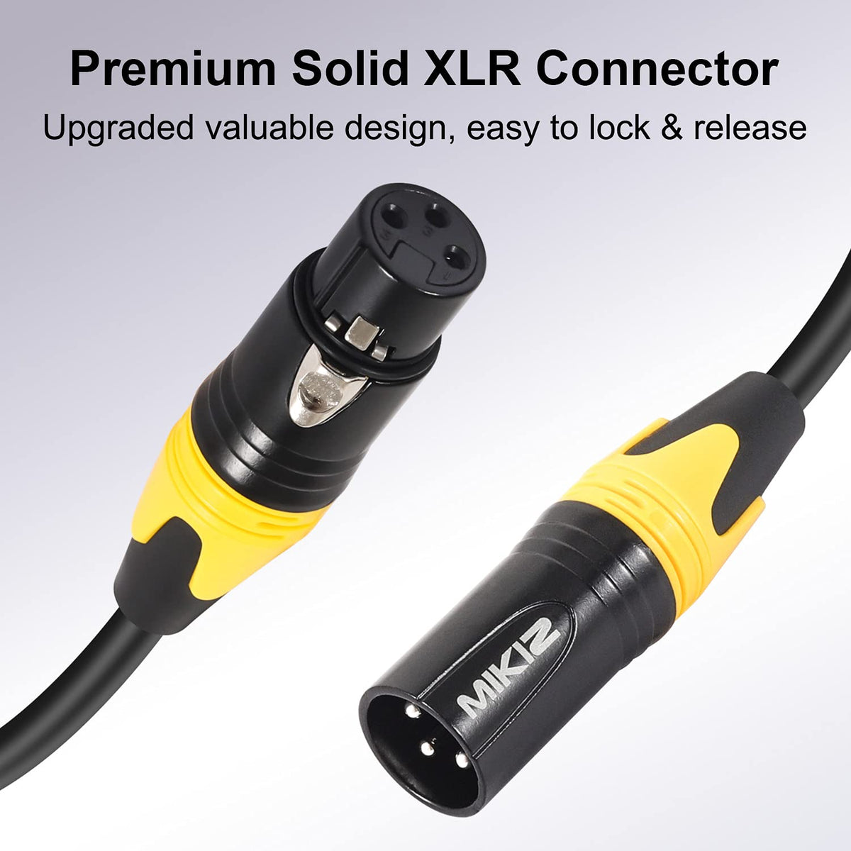 XLR Microphone Cables 25ft 4 Pack Balanced Male to Female Cable Pack of 2 W627