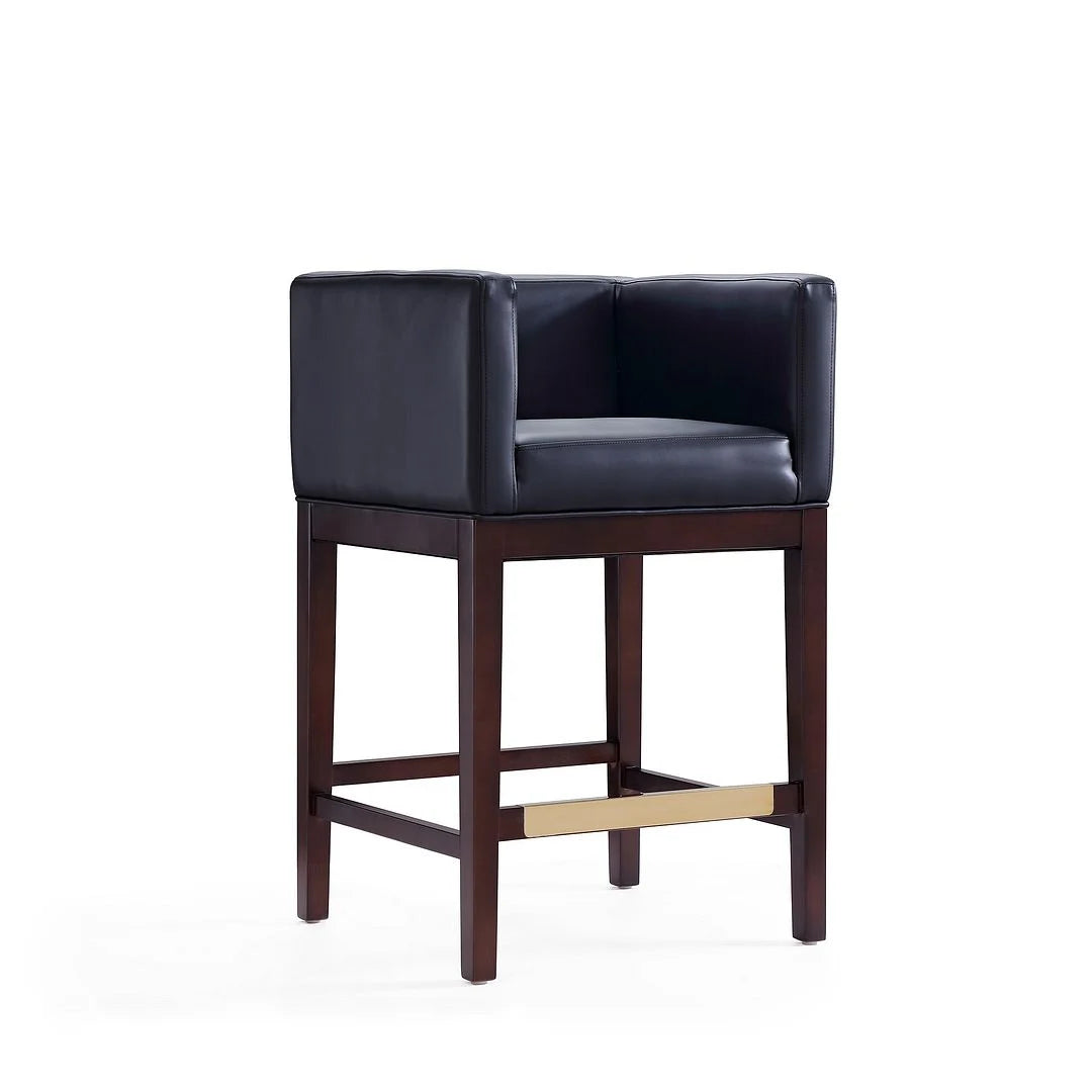 Ivory and Dark Walnut Beech Wood Counter Height Bar Stool (Set of 3) R3486