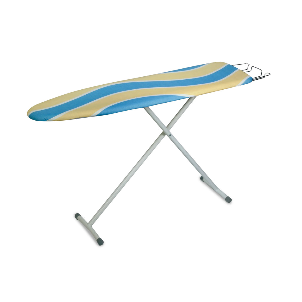 Blue/Yellow Ironing Board with 2-Leg Stand and Iron Rest W407