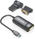 USB 3.0 to Dual HDMI Video Graphics Adapter, 4K@30Hz and 1080P@60Hz External Video Card Adapter I551