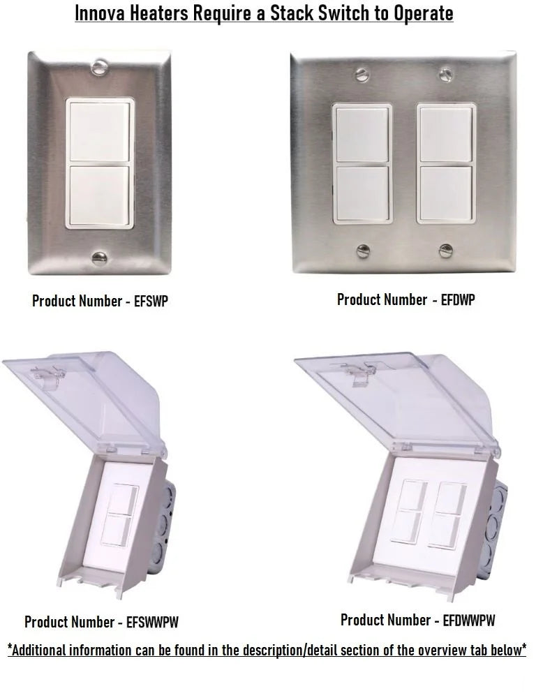 6000 Watt Electric Infrared Dual Element Wall Mount Heater E626932