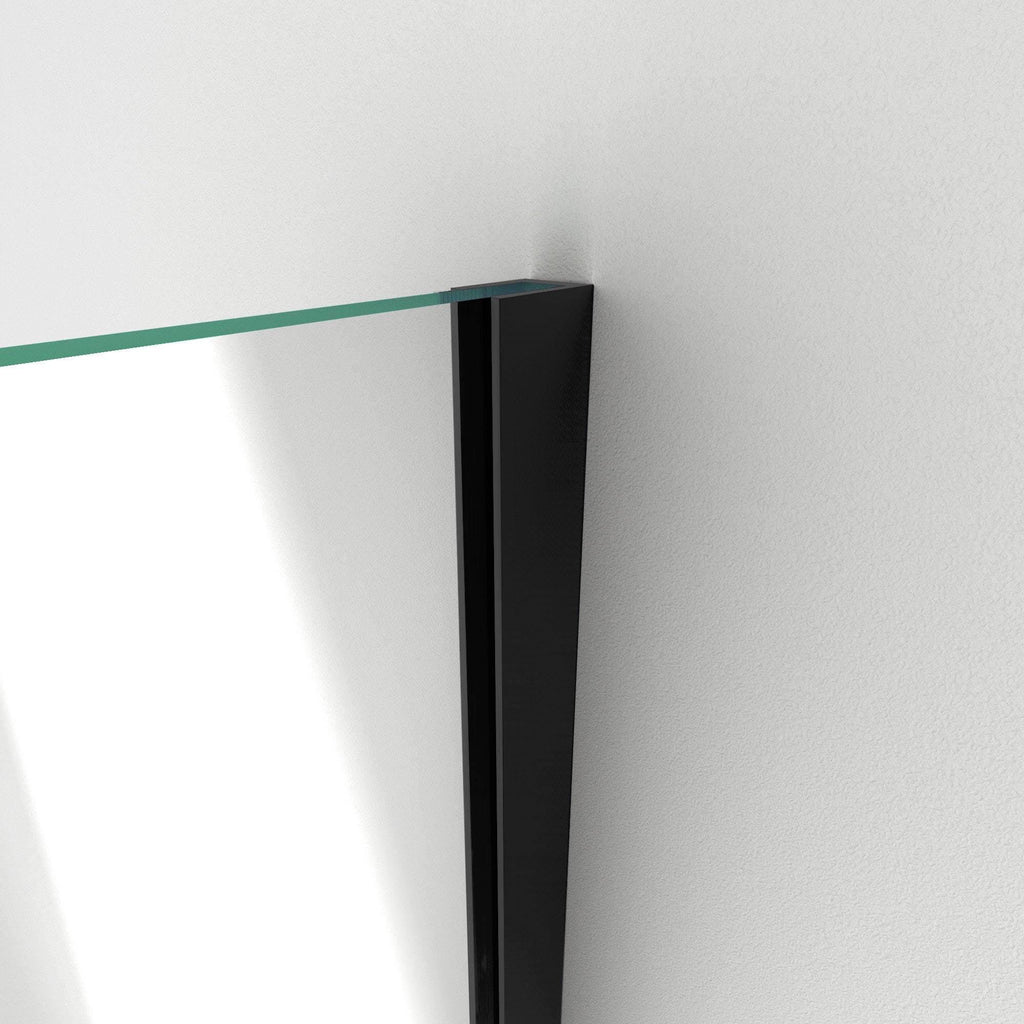 Satin Black Frameless Hinged Shower Door K177544