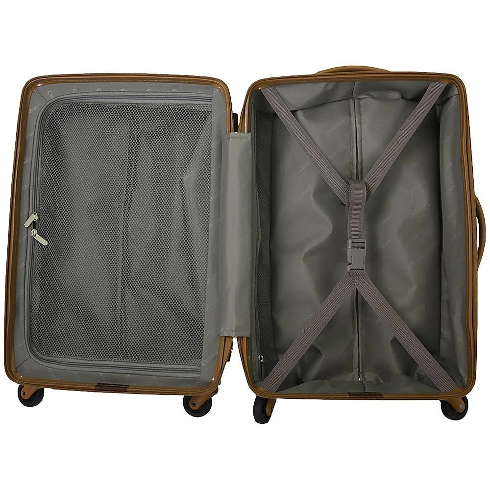 Brown Hardside Spinner Carry On W956