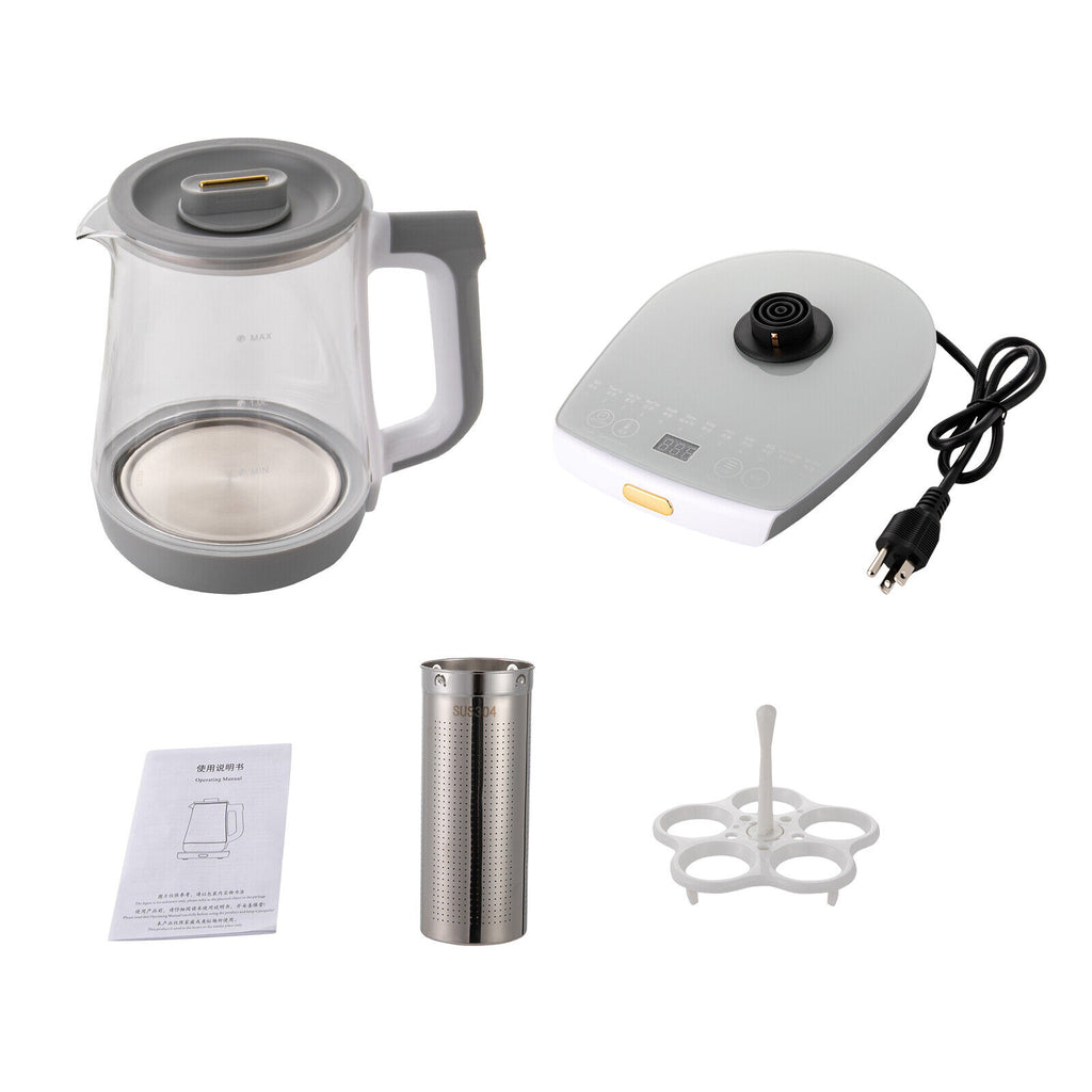 1.8L 800W Electric Kettle Glass Water Boiler Stainless Steel O616397