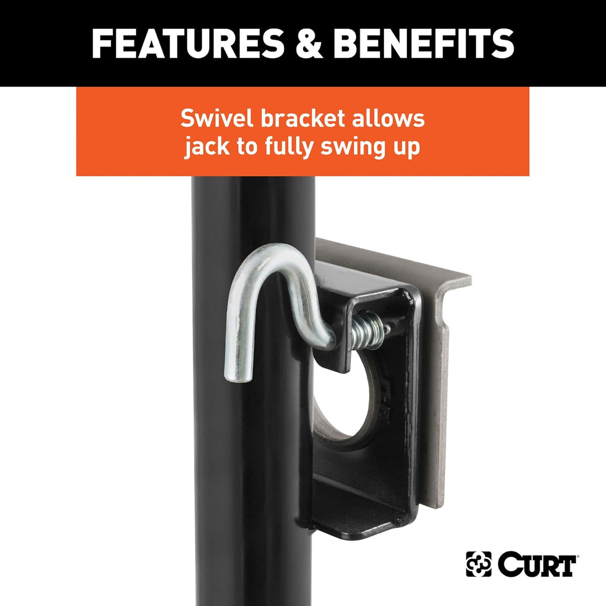 Swivel Trailer Jack, 2,000 lbs., 10-1/2 Inches Vertical Travel, Pack of 2 F438802