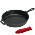 13.25 inch Cast Iron Skillet with Silicone Handle Holder N4975