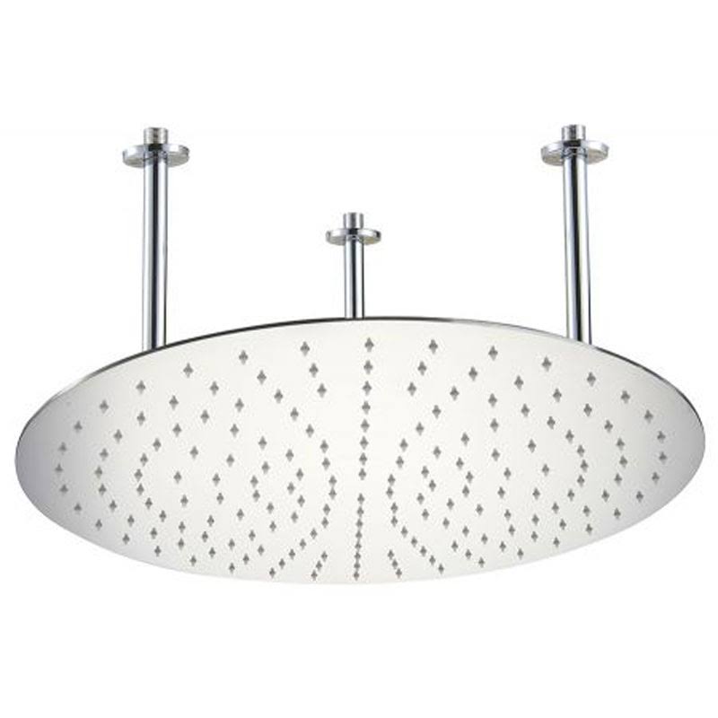 20x22 Round Brushed Solid Stainless Steel Rain Shower Head H44152