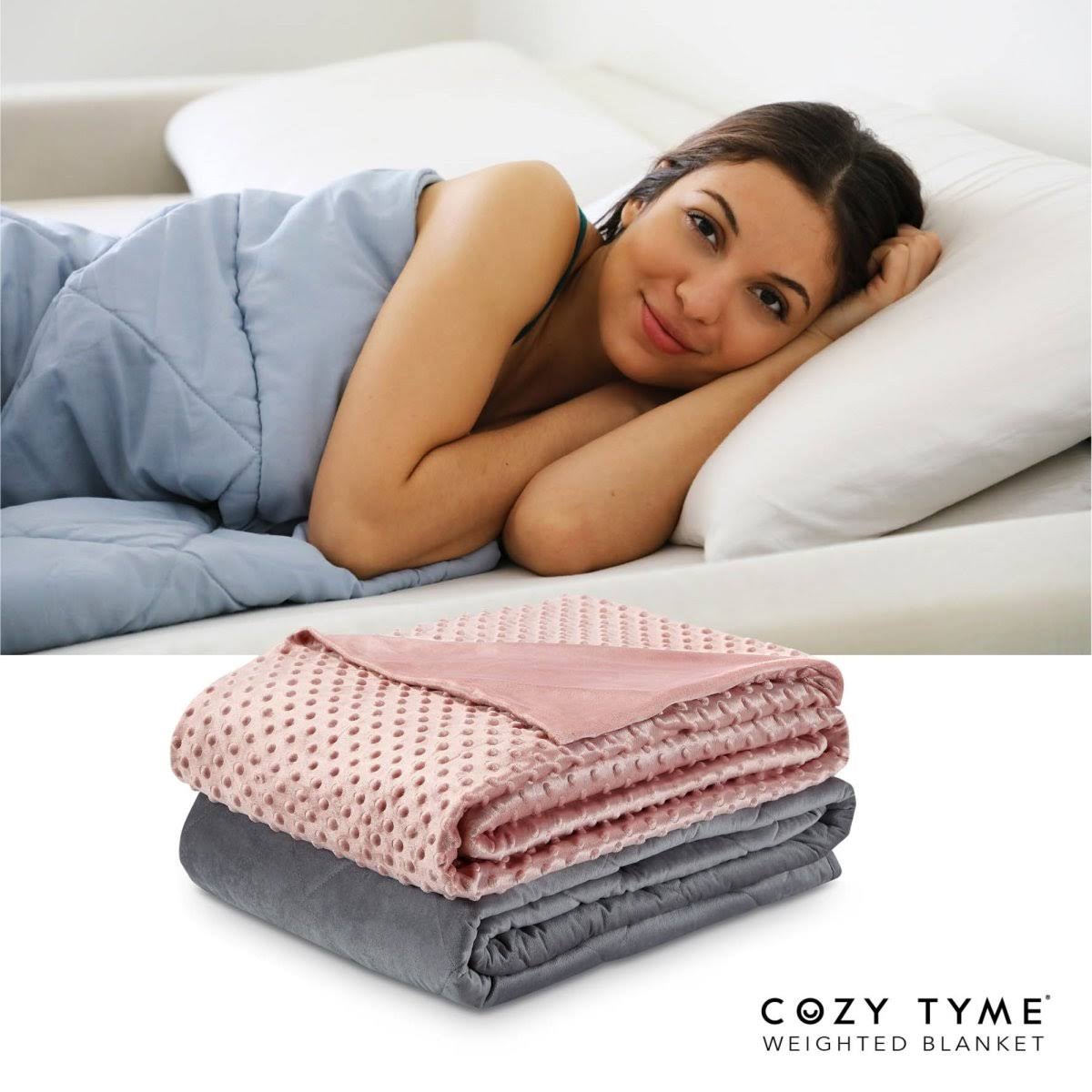 72 x 80 in. Blush Weighted Blanket - 25 lbs J3098