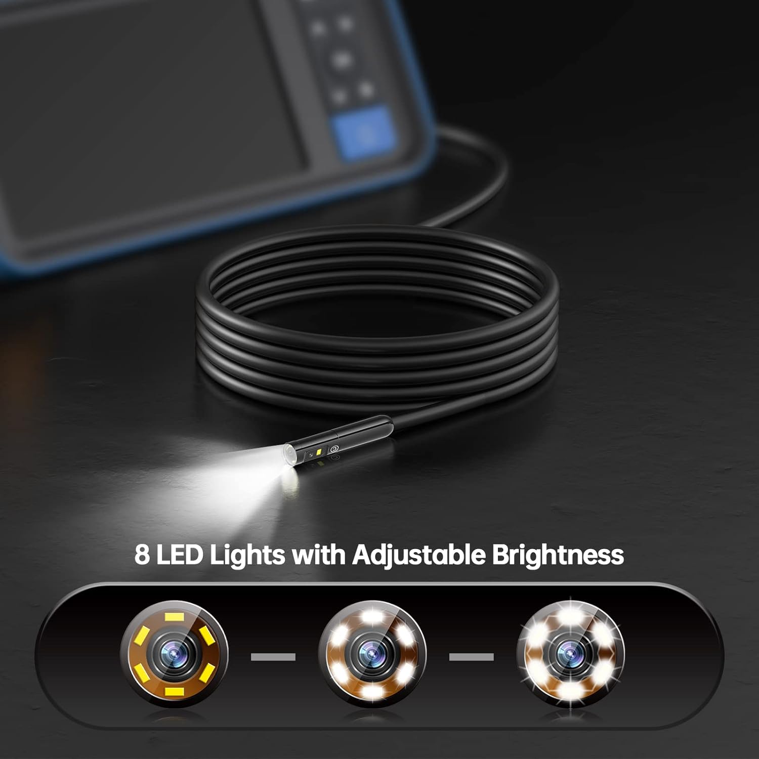 16.5ft HD Waterproof Snake Borescope Inspection Camera X730