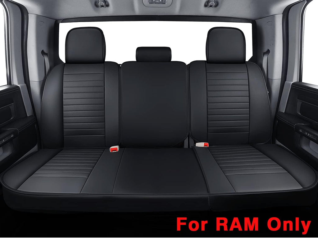 Black Waterproof Faux Leather Front Seat Covers H6884