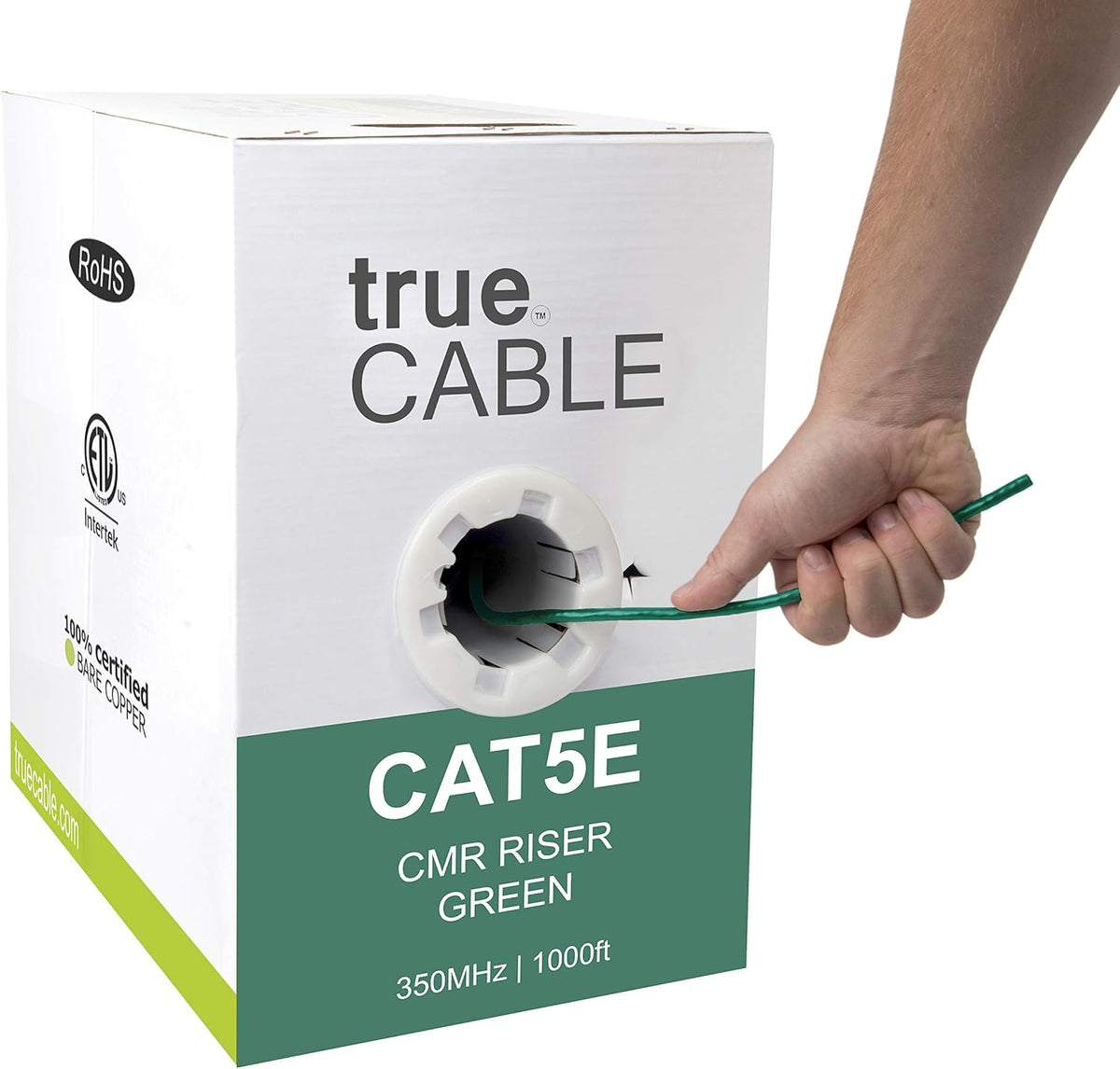1000ft Blue 24AWG 4 Pair Solid Bare Copper Bulk Ethernet Cable W5341