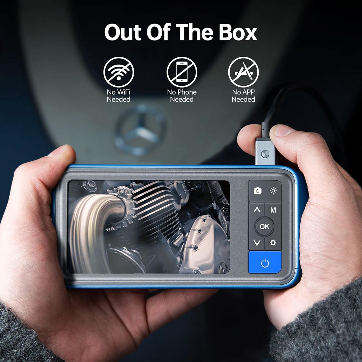 16.5ft HD Waterproof Snake Borescope Inspection Camera X730