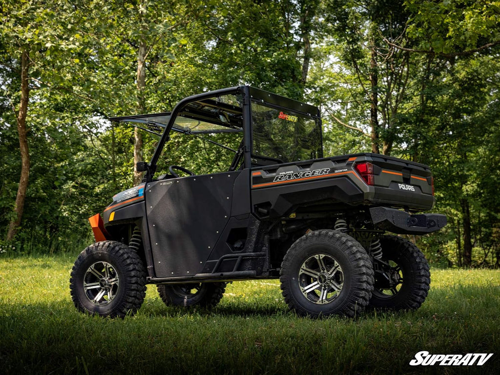 Aluminum Doors for Polaris Ranger XP 1000, Powder Coated Black, Pre-Assembled S7474