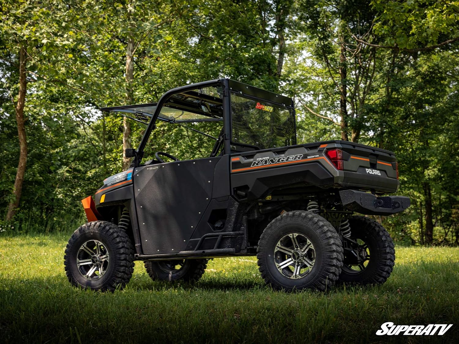 Aluminum Doors for Polaris Ranger XP 1000, Powder Coated Black, Pre-Assembled S7474