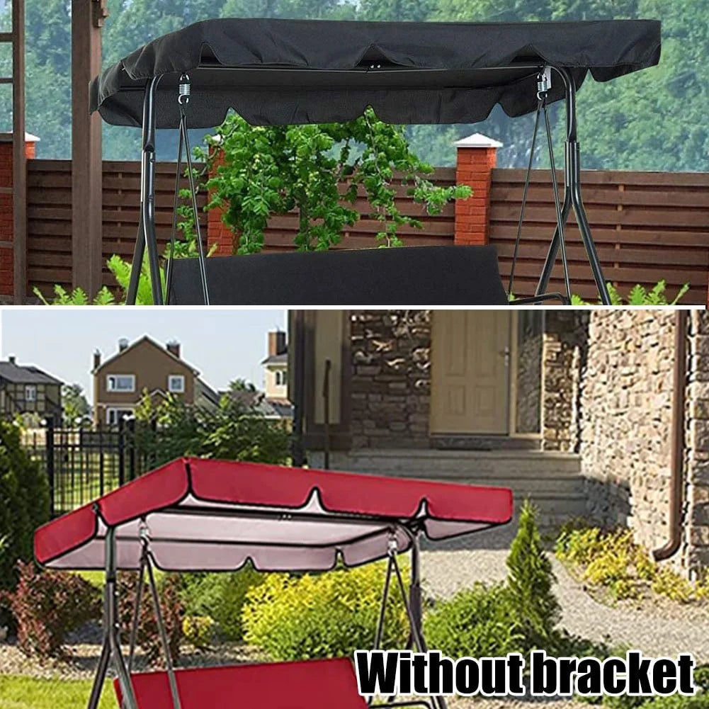 3-Person Metal Porch Swing Bench with Canopy Q967