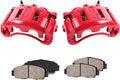 Red Coated Caliper Pair + Ceramic Brake Pads + Hardware Brake Kit P880