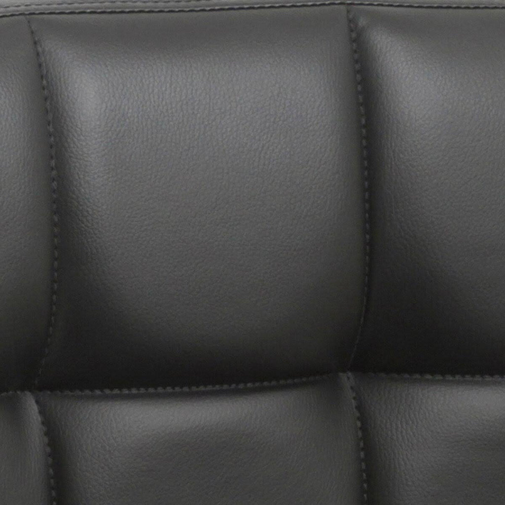 Black Faux Leather Swivel Barstools Set of 3 U288