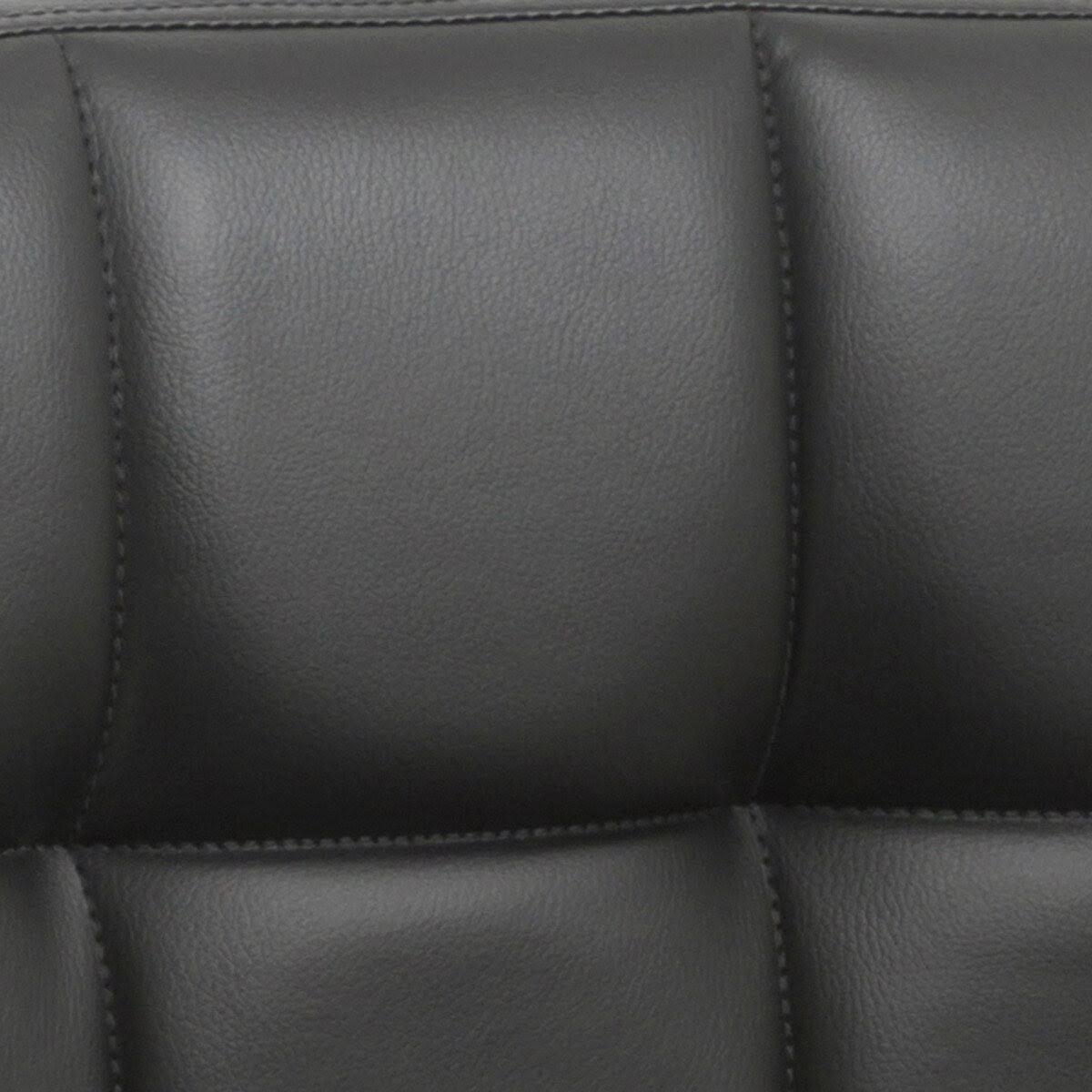 Black Faux Leather Swivel Barstools Set of 3 U288