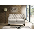 Beige Contour Arm Loveseat S791