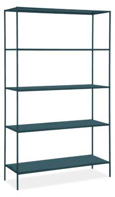 Modern Slim Bookcase Slate Blue Z82137