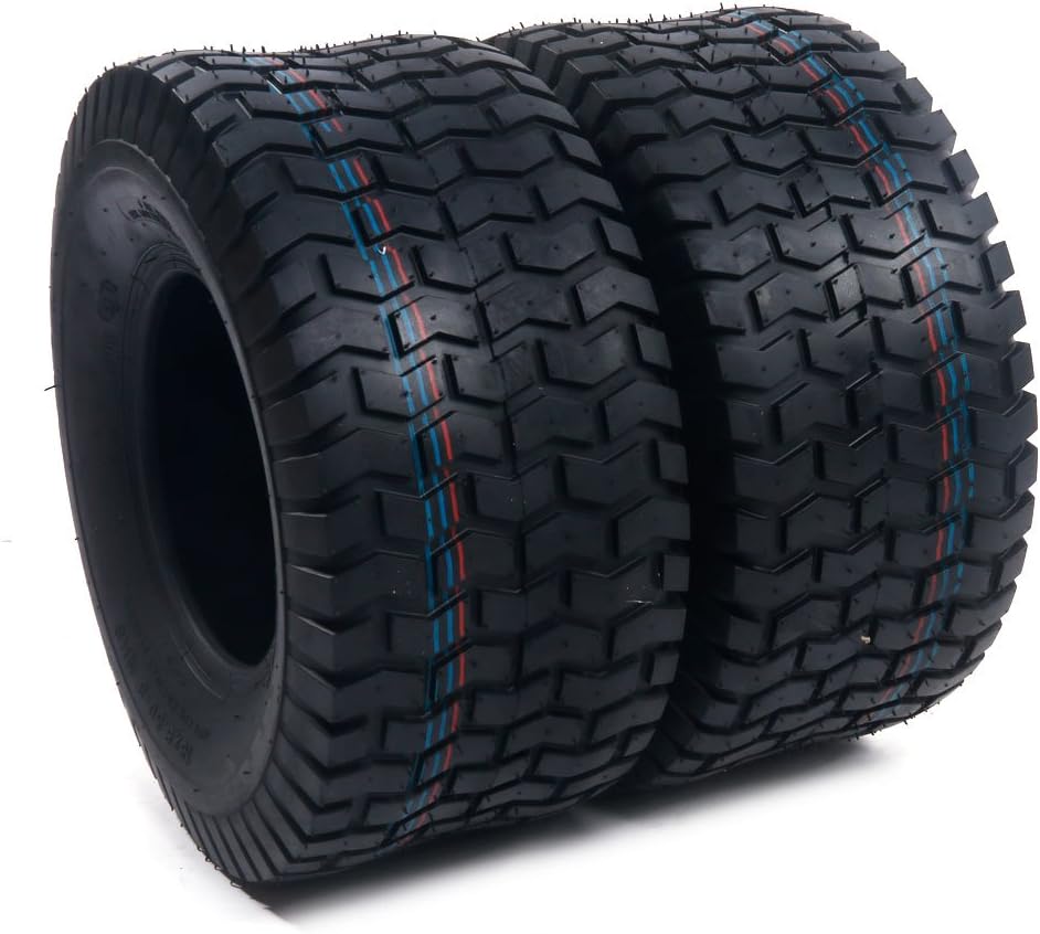 2Pcs 15x6.00-6 4PLY Turf Lawn Mower Go Kart Tires D7296
