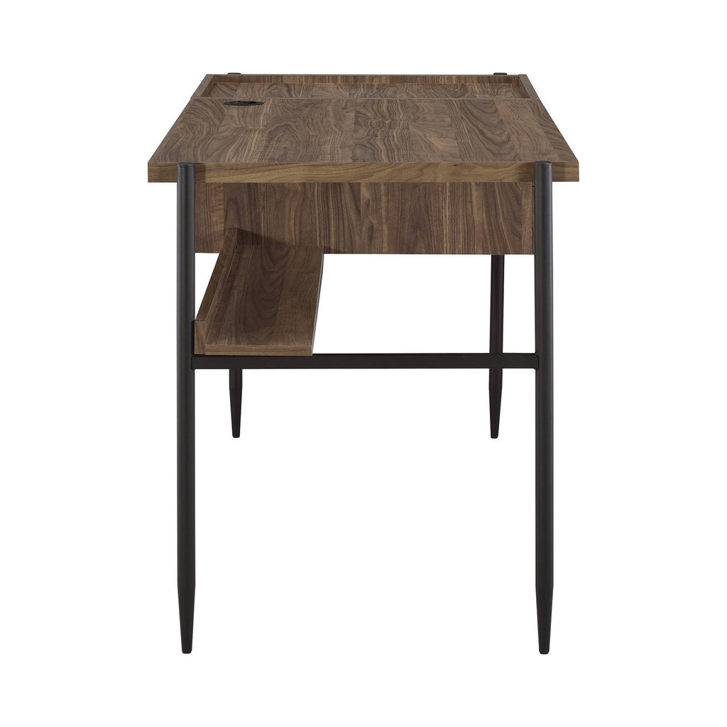 Aged Walnut 3-Shelf Bookcase U872