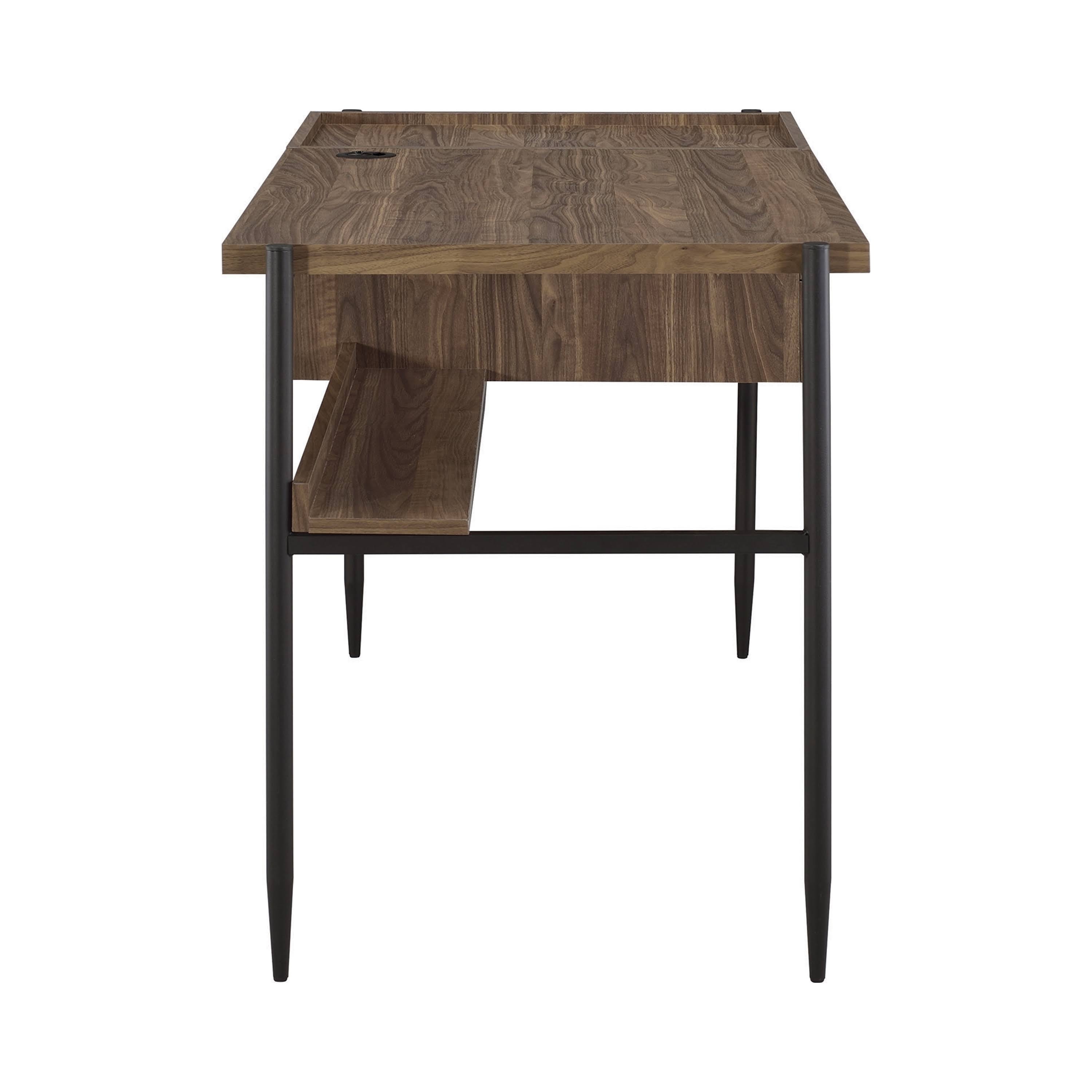 Aged Walnut 3-Shelf Bookcase U872