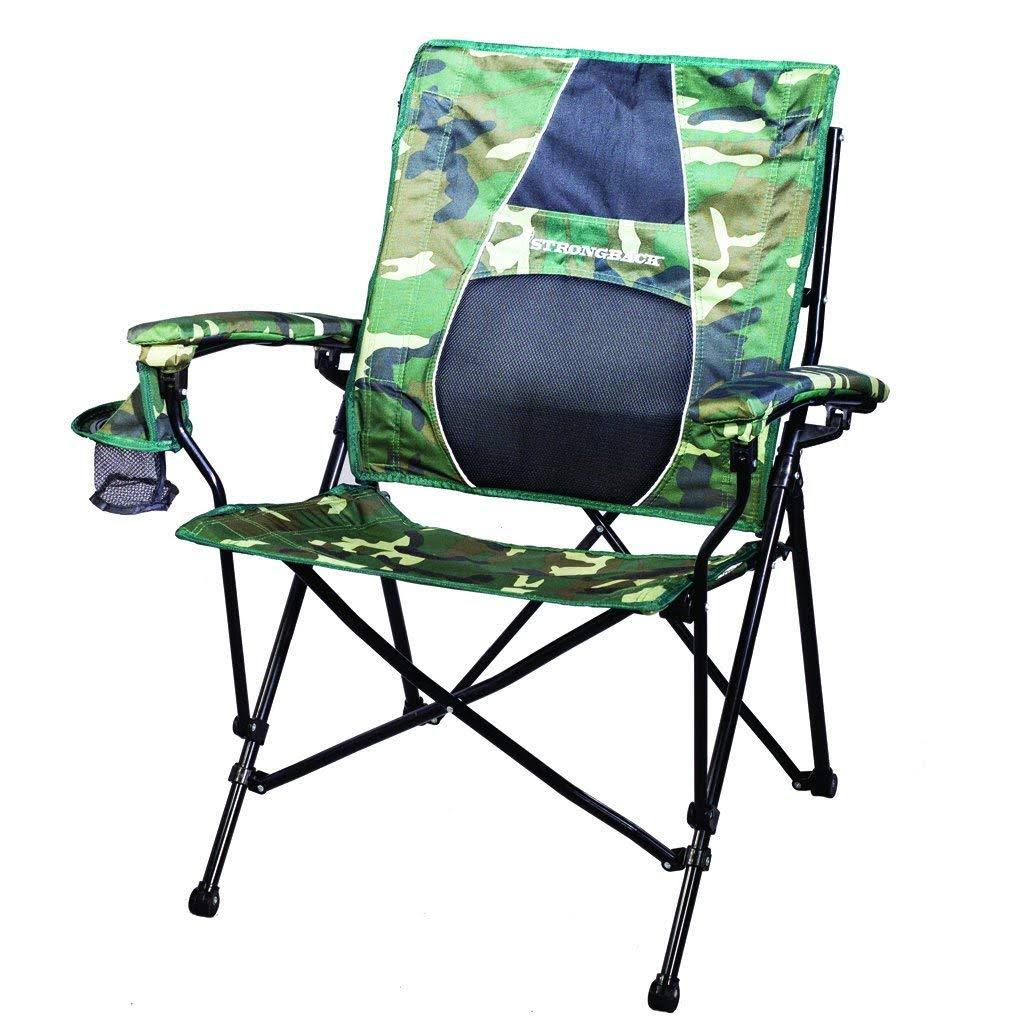 Camo Folding Camping Chair with Lumbar Support I8466
