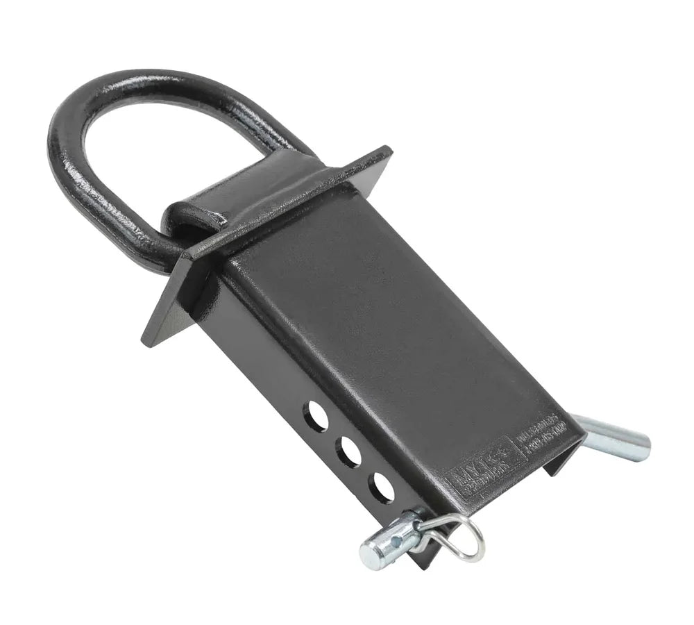 2 Pack Heavy Duty Adjustable Stake Pocket D Ring Black with 1/2" Hitch Pin, 4 Holes, 5400 lbs Load Limit X7562