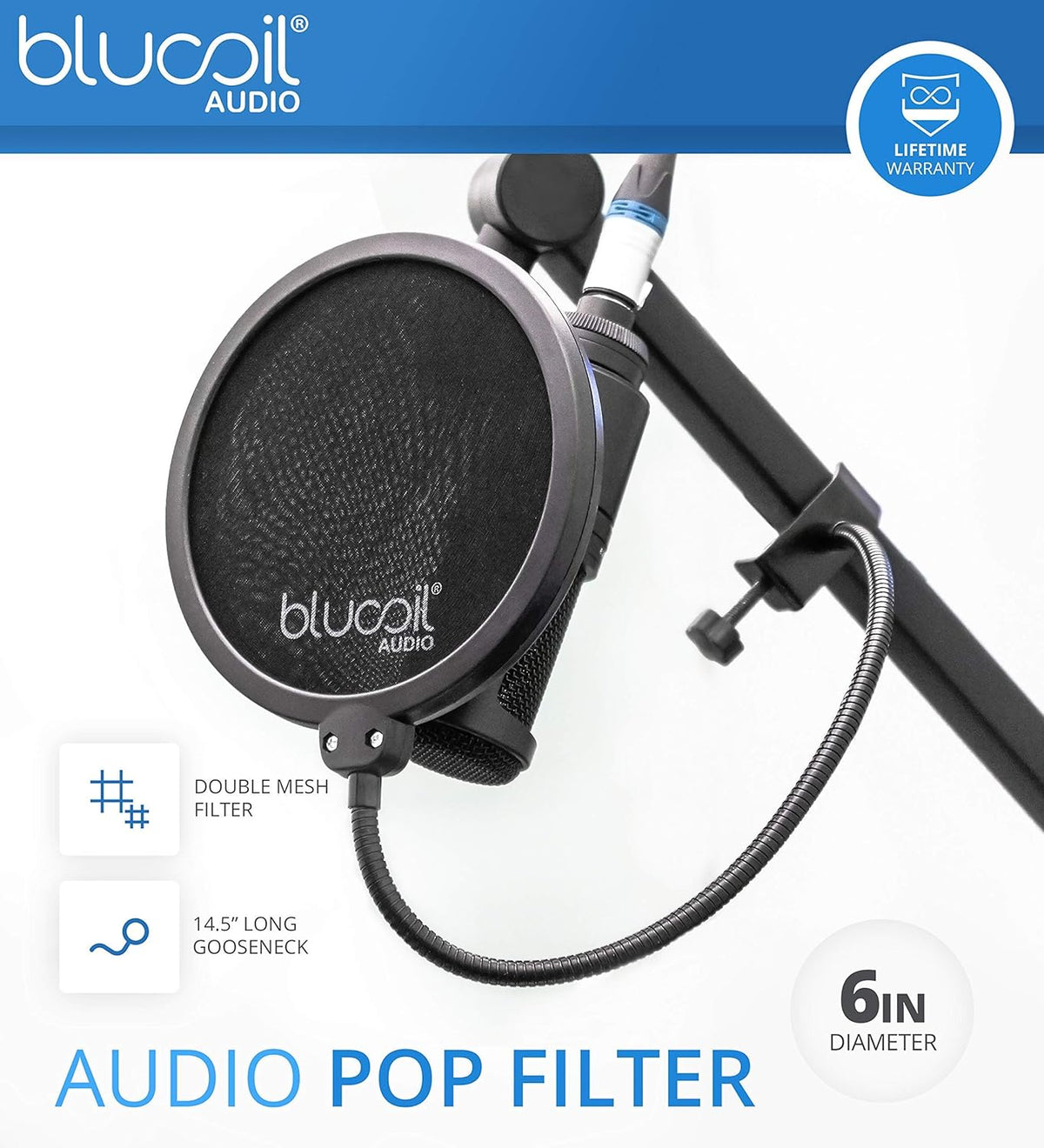 Streaming/Podcasting Pack Bundle with Pop Filter and USB Extension Cable C726474