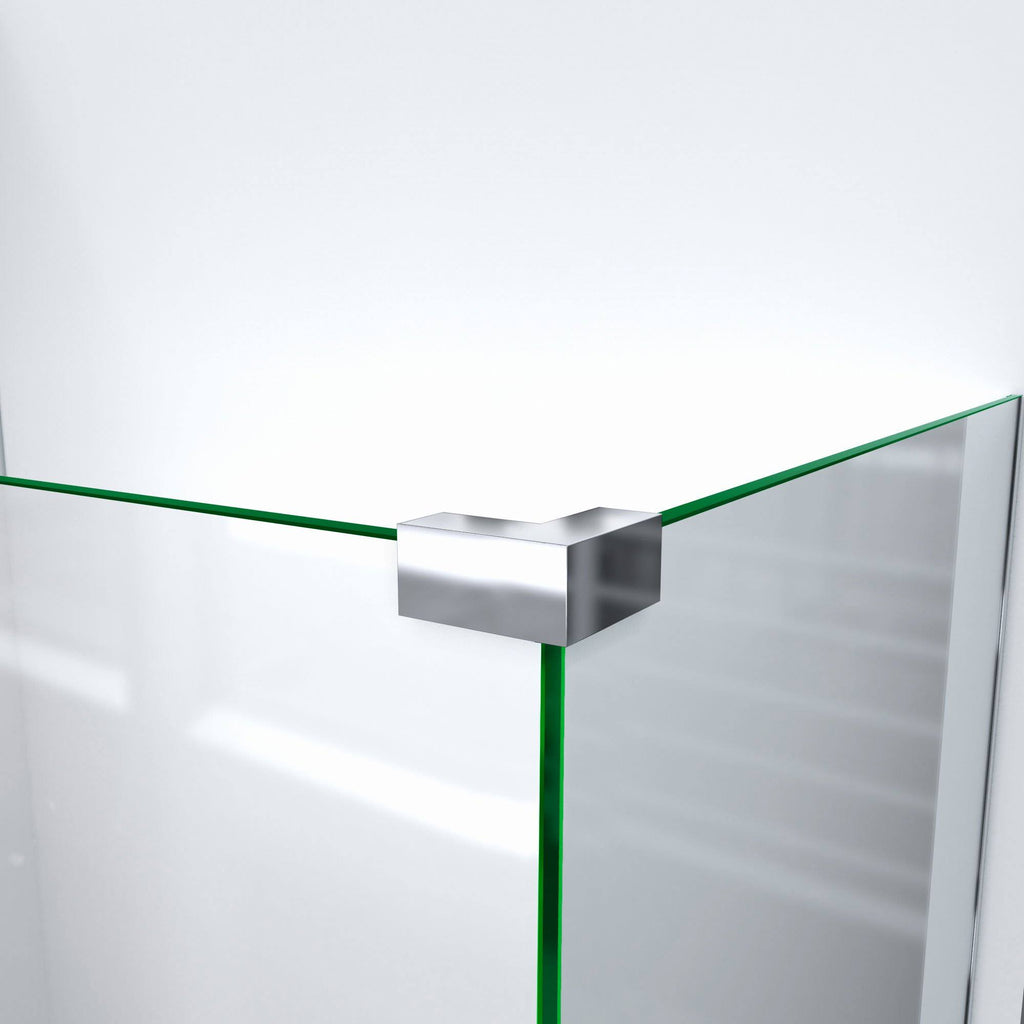 Frameless Shower Screens 30 in. W x 72 in. H Each, Satin Black E487