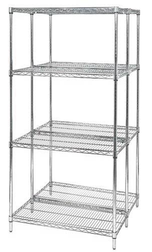 Chrome Wire Shelving Unit V3474