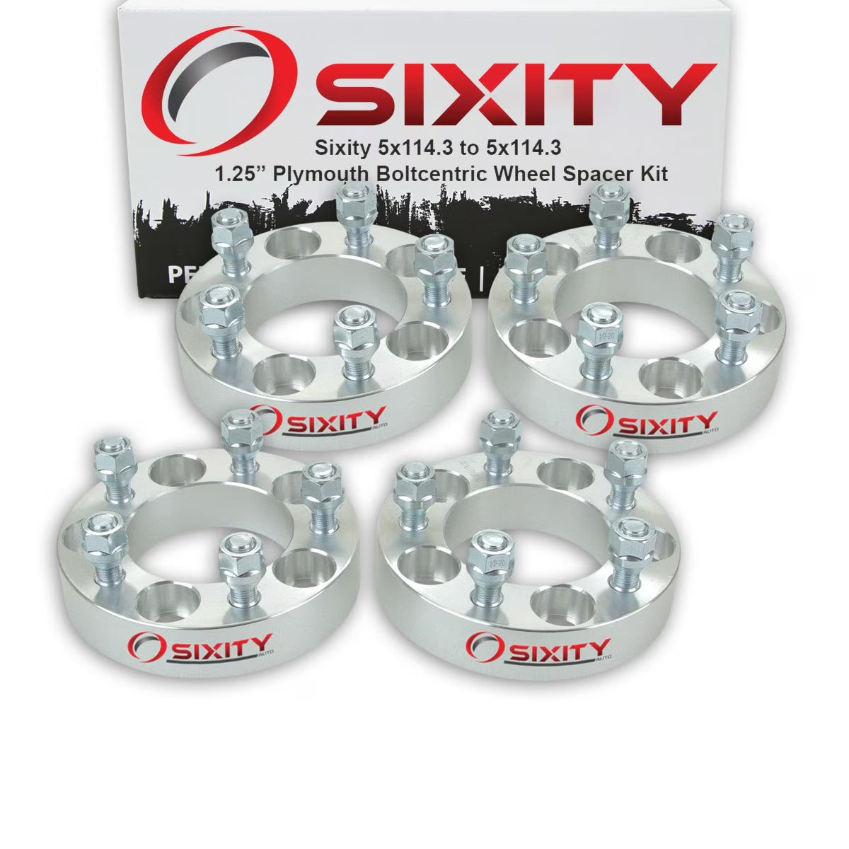4 pc 1.25" 5x114.3 Wheel Spacers with 1.25in Studs Lugs V6046