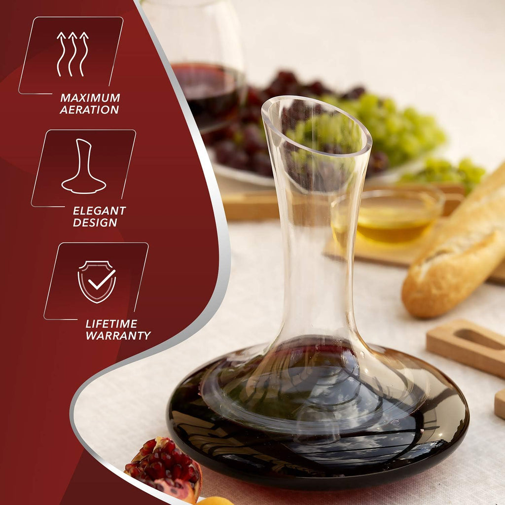 Red Wine Decanter Aerator Crystal Glass Wine Carafe Full Bottle Wine Pitcher D7867