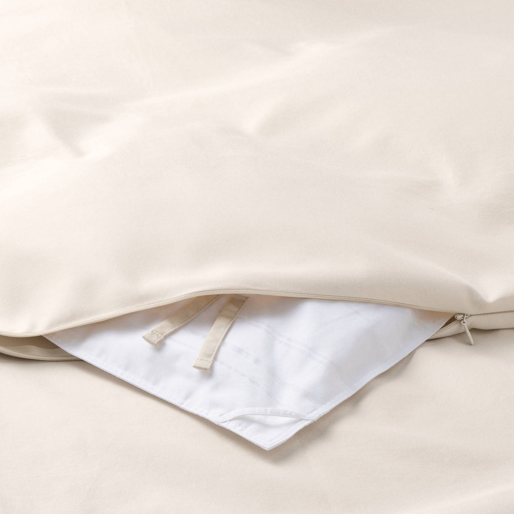 Natural Washed Sateen Duvet & Sham Set Y54006